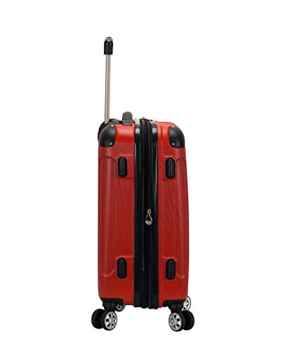 Image of Rockland London Hardside Spinner Wheel Luggage, Red, 3-Piece Set (20 /24 /28)