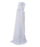 Auroeyfairy Tulle Cape Hooded Full-Length Sheer Cape Ghost Bride Costume Cloak 59 Inch (White)