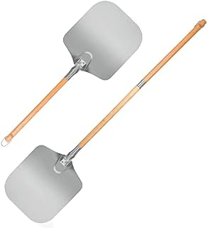 Dan&Co Adjustable Length Pizza Peel 12 Inch x 14 Inch Aluminium | Short or Long Handle Pizza Paddle | Wooden Detachable Handles | Easy Storage Non Stick Metal Pizza Shovel for Pizza Oven Baking Pizza