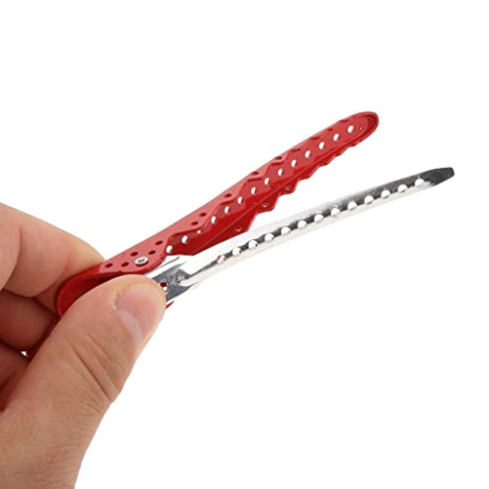 3x6 Pieces Red Hairdressing Salon Sectioning Clamp Clips