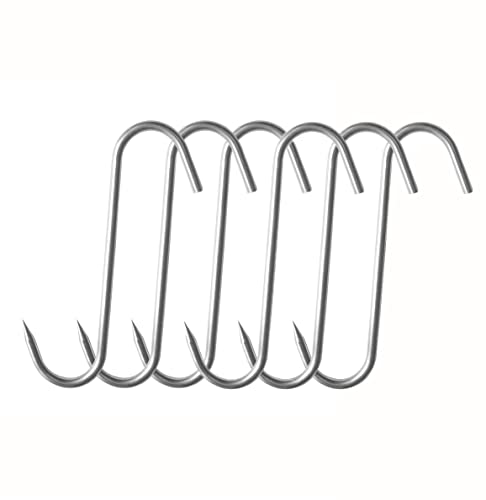 Astra Gourmet Ganchos de carne de 19 cm em aço inoxidável gancho em S para processamento de carne, g