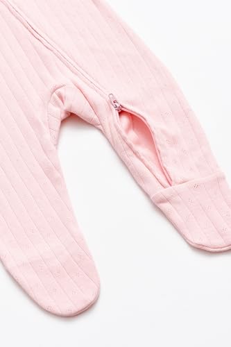Image of monica + andy Double Zipper One Piece, 100% Organic Baby Clothes for Girls & Boys, Unisex, Preemie, Newborn & Infant Sizes