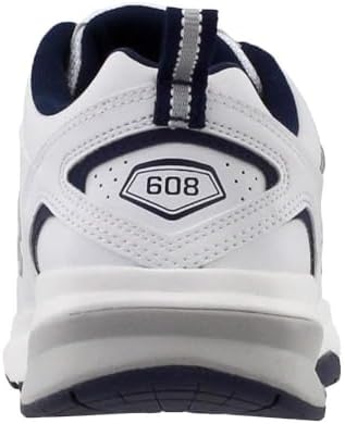 New Balance Men's 608 V5 Casual Comfort Cross Trainer, White/Navy, 9.5 — view 7