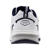 New Balance Men's 608 V5 Casual Comfort Cross Trainer, White/Navy, 13 Wide