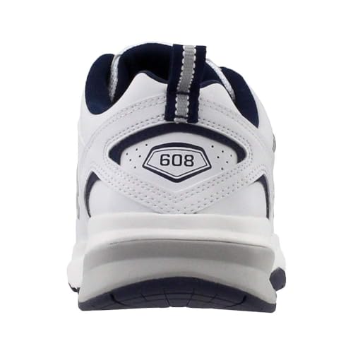 New Balance Men's 608 V5 Casual Comfort Cross Trainer, White/Navy, 15 XX-Wide by New Balance - Used condition - Image 7