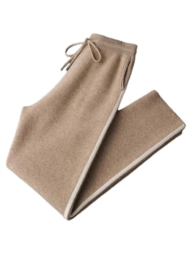 Men's Cashmere Pants Thick Soft Smart Pencil Elasticated Waist Cashmere Knitted Trousers