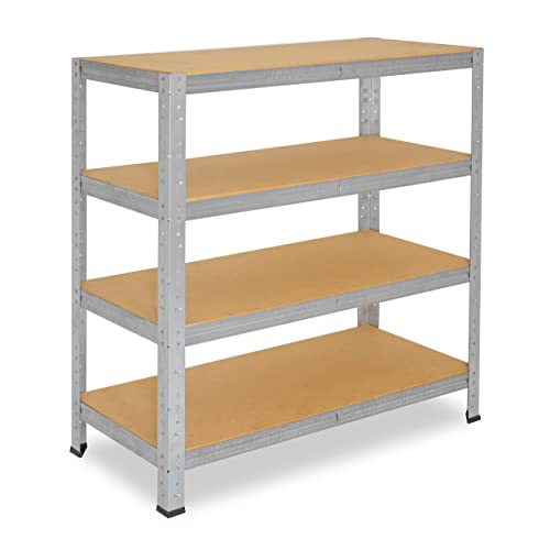 shelfplaza HOME 115x120x50 cm regał do dużych obciążeń w kolorze ocynkowany z 4 półkami i udźwigiem 175 kg na półkę