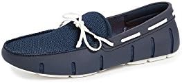 SWIMS Shoes Braided Lace Loafer - Navy/White Men's Size 11 - Boat/Deck Shoes