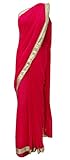  Traditionnelle Fashion Sari Saris Indien Georgette avec Chemisier Femmes Porter