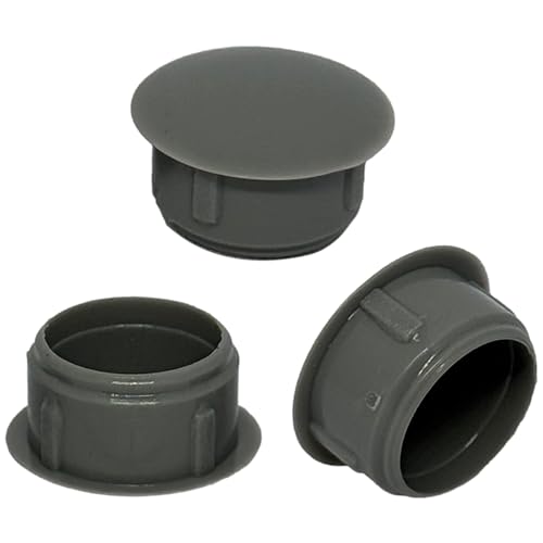 Image of (Pack of 20) Window Gray Plastic Hole Plugs 0.63 inch x 0.51 inch (16 x 13 mm), Drill Hole Cover Caps, Furniture Hole Plug, Screw Hole Plugs
