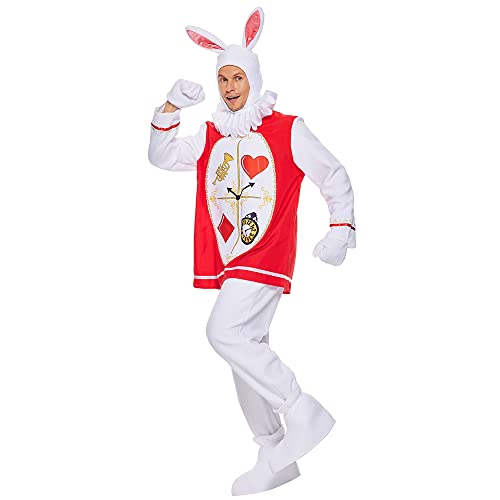 Men’s White Rabbit Costume Bunny Outfit for Adult Halloween Costume by ReneeCho - Used condition - Image 3