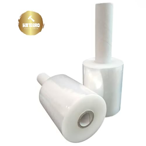 Heavy Duty Stretch Wrap Roll with Handle, 5 Inch x 1000 Feet | 80 Gauge Thick Mini Clear Stretch Wrap to Secure Moving Supplies (1 Pack)
