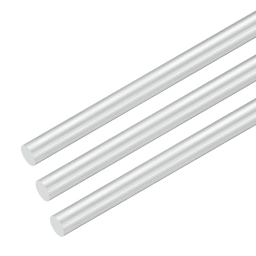 M METERXITY 3-Pack Round Aluminum Rod, 10mm (13/32") Dia 300mm (12") Length 6061 Aluminum Round Rod Solid Lathe Bar Stock Metal Sticks for DIY Crafts Making/Industrial/Construction/Model