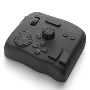 TourBox Elite 左手デバイス 無線 Bluetooth プロ向け 2台同時接続 触覚フィードバック 動画編集 写真編集 イラスト制作 Premiere Pro DaVinci Resolve Lightroom クリスタ対応