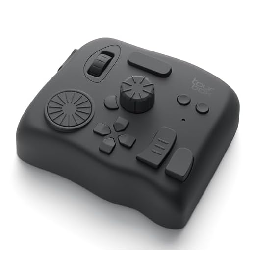 TOUR BOX Elite, Bluetooth Editing Controller für Foto Video Ilustration, Makro Tastatur für Grafiktablett, Photoshop Lightroom Premiere Davinci Resolve Final Cut Pro Programmierbar Keyboard, Schwarz