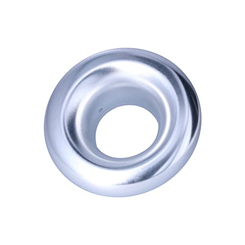 Turbo Horn Adapter, 4in CNC Aluminum Velocity Stack Adapter, Car Modification Part for Most Cars, Engine Bay Decoration (Silver)