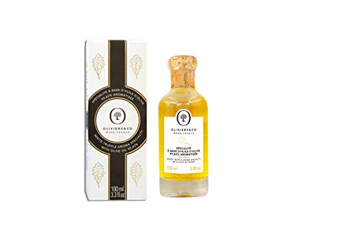 Oliviers&Co White Truffle Oil - 3.3fl.oz (100 ml), Cold Pressed Extra Virgin Truffle Olive Oil, NEW BOTTLE DESIGN