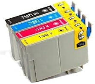 KIT 4 CARTUCHOS DE TINTA COMPATÍVEIS T1971 T1962 T1963 T1964 CYMBK|TX620FWD TX560WD T42WD