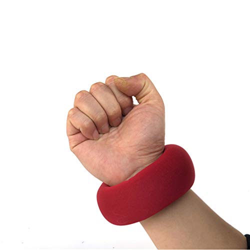 Clispeed Pesos de pulso e tornozelo Braço Perna Pesos para Fitness Caminhada Corrida Treino Vermelho
