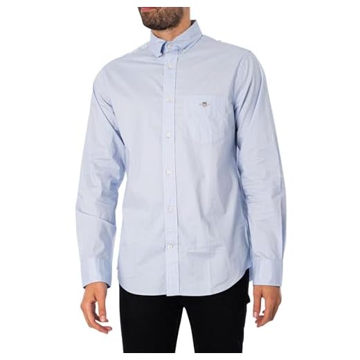 GANT REG POPLIN SHIRT, Camicia Uomo, LIGHT BLUE, XL