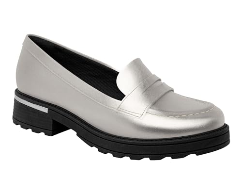 Mocassim Piccadilly Maxi Gisa Tratorado Prata 735006 (Prata, BR, Adulto, Numérico, 35)