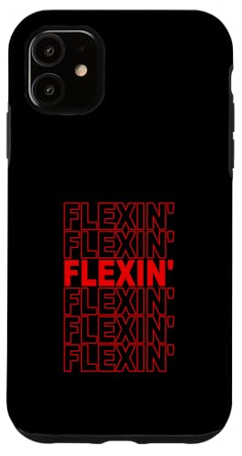 Red Color Flexin' On Repeat Red Graphic �X�}�z�P�[�X iPhone 11 �p