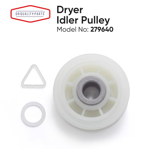 279640 Dryer Idler Pulley Replacement Part By DR Quality Parts - Compatible for Whirlpool & Kenmore Dryer - Replaces 697692, AP3094197, W10468057
