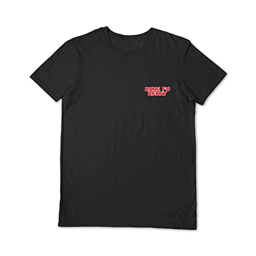 T-Shirt Kung Fu Kenny Noir en Coton Vêtement Adulte Coupe Droite Mixte