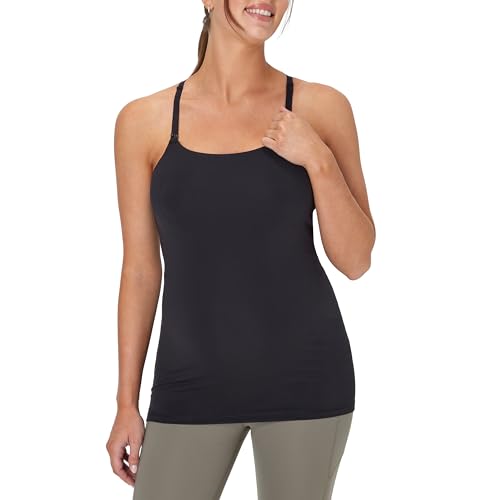 Hanes Women's Maternity Nursing, Stretch & Recover Racerback Breastfeeding Tank Top with Clip-Down Straps