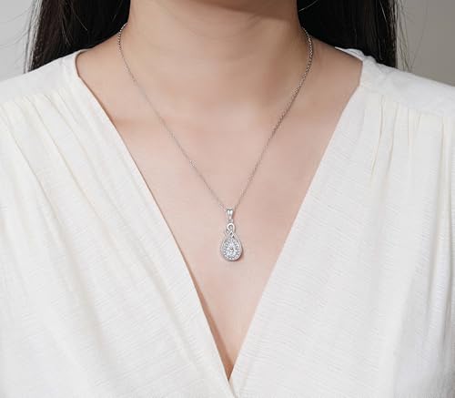 Step Forward 925 Sterling Silver Teardrop Urn Necklaces for Ashes - Cremation Jewelry for Ashes for Women Memorial Keepsake Funeral Necklace for Loved Ones3