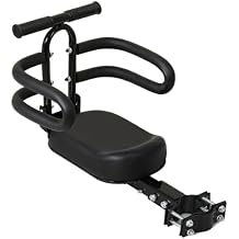 Child Carrier Electric Scooter Seat with Guardrail Front Mount Toddler | Adjustable five-point harness secures young passenger at shoulders and waist for stable positioning over various terrain
