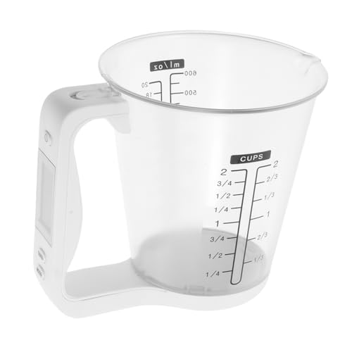 Hemobllo Tazza Per Pesare Con Display Lcd Misurazione Con Capacità Strumento Cucina Per Misurazioni Accurate Peso e Temperatura