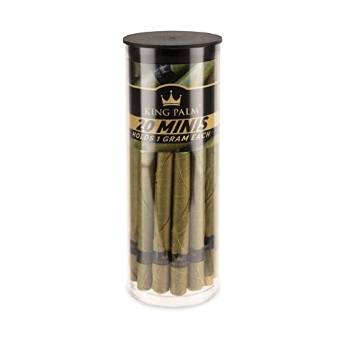 King Palm Mini Size Cones - (20 Rolls Total) - Natural Pre Roll Palm Leafs - Pre Rolled Cones - All Natural Cones - Corn Husk Filter - Preroll Cones - Cones With Filter - Organic Cones #TOP1