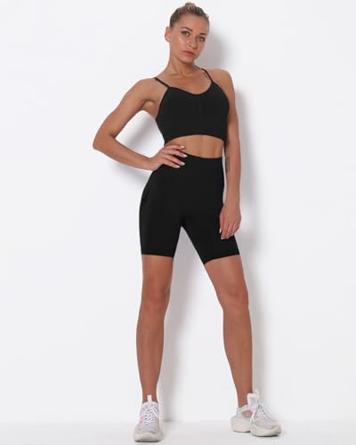 Image of Women's Gym Shorts Booty Scrunch High Wasit Seamless Sports Shorts Workout Push Up Shorts Cycling Fitness Running Shorts
