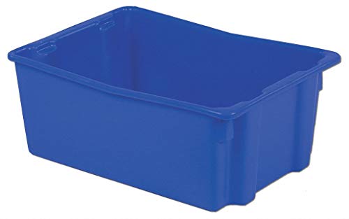 Stack and Nest Bin, 26-1/8 in L, Blue