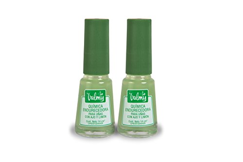 Valmy Lemon and Garlic Quimica Endurecedora - Nail Hardener and Whitening Polish Treatment - Pack of 2