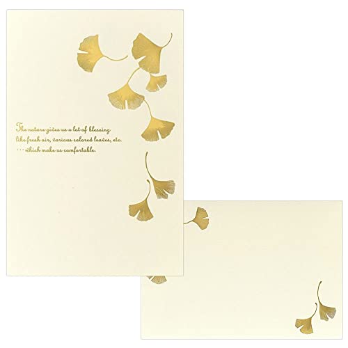 Amazon.co.jp: レターセット 秋柄 A5 オータムギフト 銀杏 4590418