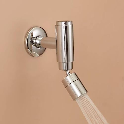 Robinet de salle de bain mural en laiton chromé pour un lavage des mains fluide et élégant