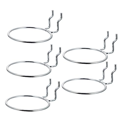 ERINGOGO 5Pcs Pegboard Cup Hanger Peg Board Accessories for Efficient Storage Easy Installation Fits Jars for Organizing Cups and Tools