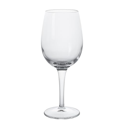 Restaurantware Wine Glass Set 6 Count 11.25 Oz Clear Stemmed Goblet Tempered Glassware With Round Shape Dishwasher Safe, Versatile For Fine Dining