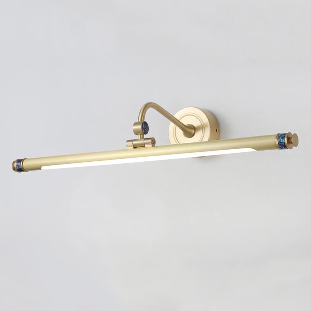 壁掛けランプ 壁掛け照明 銅製化粧台 壁掛けランプ LED浴室ミラーライトバー 調節可能なバスミラー フロント照明器具 回転式化粧台