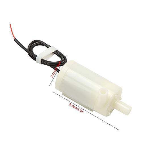 Akozon DC Aquarium Pumpe, 3V/5V/6V Amphibien Horizontal Low Noise Springbrunnen Pumpe, 3V 5V 6V Amphibien Wasser Kleine Tauch Zirkulation System Brunnen Teich für Fisch Tank Pool Garten