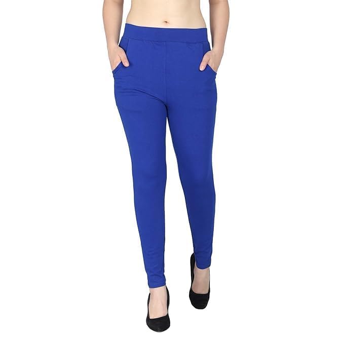 Pocket Legging for Womans and Girls/Women's Cotton Leggings | Soft, Stretchable & Comfortable, Perfect for Casual, Gym, Yoga Finest Fabric (Royal Blue)-picture-46