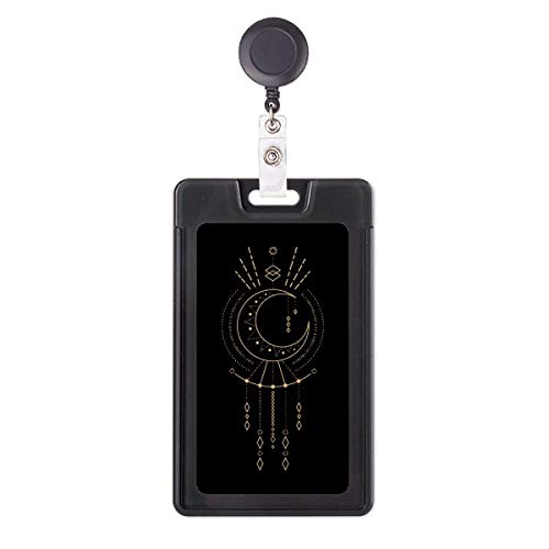 Porte-badge rétractable alien lune avec étui de protection pour carte