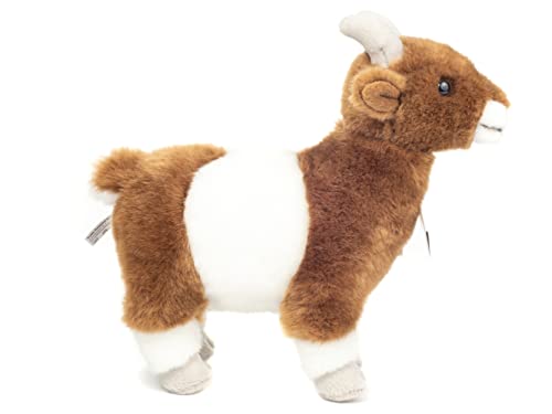 Teddy Hermann 91719 Ziege braun/weiß 22 cm, Kuscheltier mit idealem Recyclinganteil (Füllmaterial)