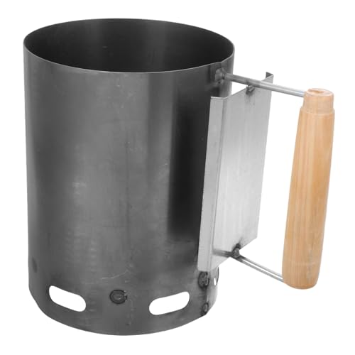 LAPYAPPE Chimney Starter per BBQ Accensione Rapida e Facile con Manico Isolato per Camping e Grigliate all Aperto Strumento Resistente e Versatile per Carbonella e Braciere