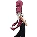 Women Men Fashion Shawl Scarf Cape | Multifunctional Hooded Cowl | Medieval Linen Cotton Cowl Hood |Vintage Goth Costume Accessory (Burgundy)