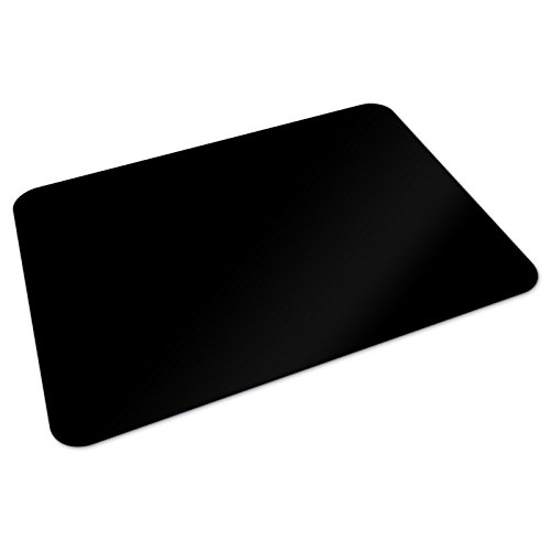 Office Marshal® Bodenschutzmatte | 90 x 120 cm für Hartböden | ohne schädliche Weichmacher und PVC | Schwarz