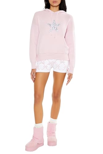 Forever 21 Women's Hooded Glitter Star Sweater2
