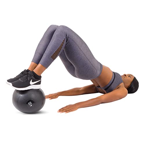 Prosourcefit Slam Medicine Balls 10 Lbs Smooth Textured Grip Dead Weight Balls For Cross Training, Strength And Conditioning Exercises, Cardio And Core Workouts, Black #TOP2